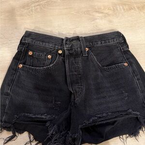 Women's Black Denim Shorts